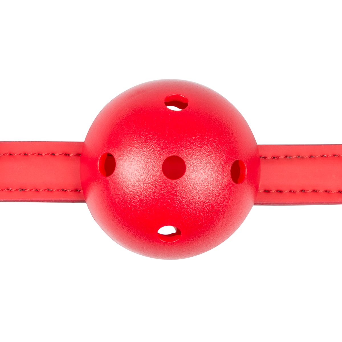 PVC-Kugelknebel mit verstellbarem Riemen – Schwarz oder Rot