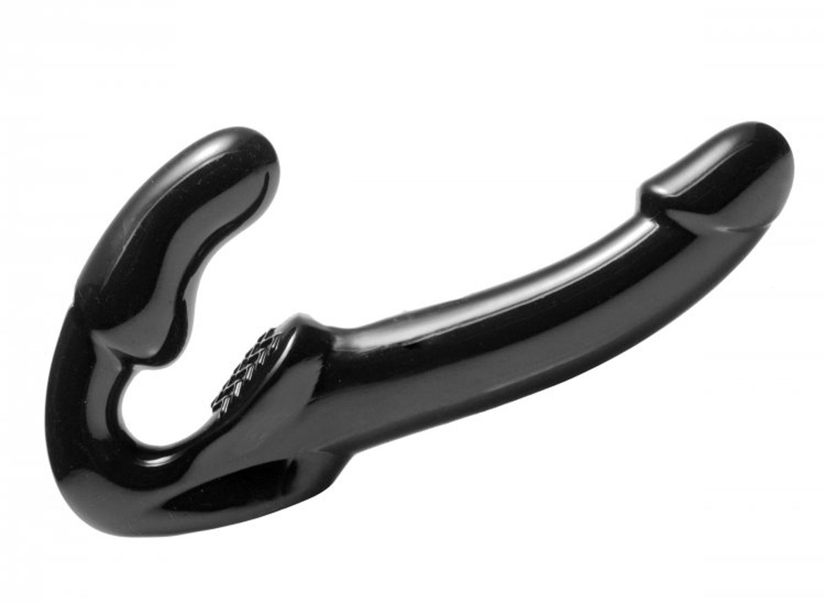 Halterloser Strap-on Revolver aus TPE – Schwarz, 25,4 cm