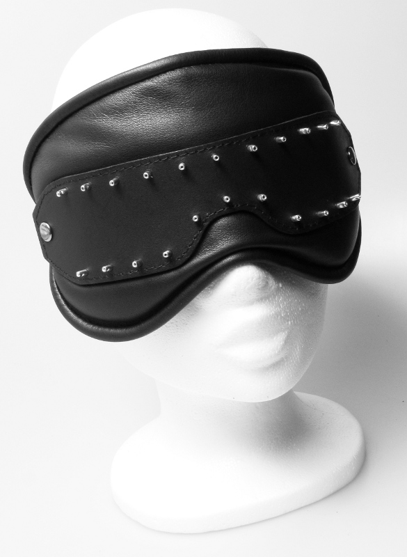 Augenmaske soft - schwarz mit Nieten